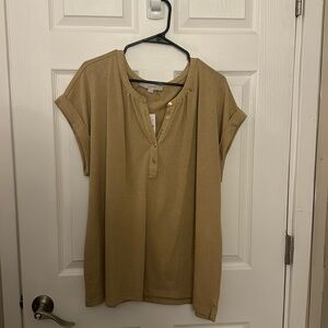 Loft blouse women's size XXL Tan